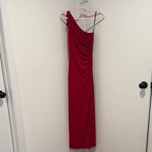 Laundry By Shelli Segal One-Shoulder Red Dress